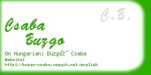 csaba buzgo business card